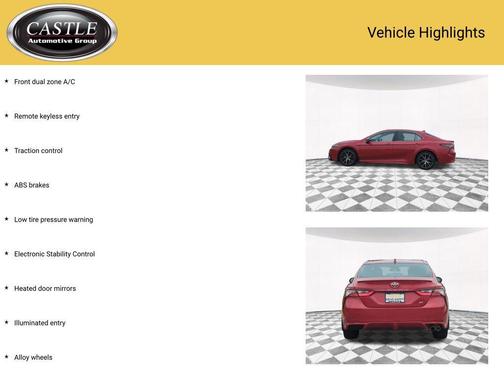Supersonic Red 2022 Toyota Camry SE