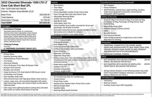2022 Chevrolet Silverado 1500 LT