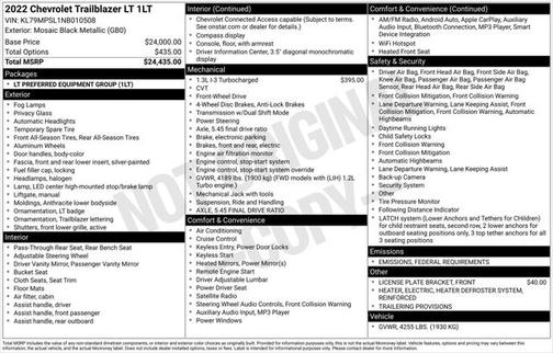2022 Chevrolet Trailblazer LT