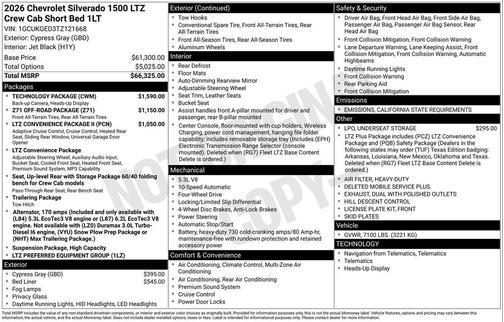 2026 Chevrolet Silverado 1500 LTZ
