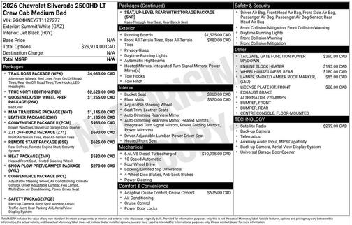 2026 Chevrolet Silverado 2500 LT