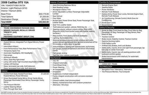2008 Cadillac DTS Base