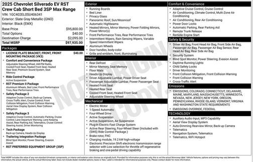 2025 Chevrolet Silverado EV RST