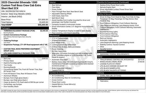 2025 Chevrolet Silverado 1500 Custom Trail Boss