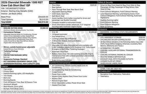 2026 Chevrolet Silverado 1500 RST