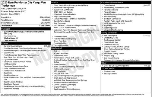 2020 RAM ProMaster City Tradesman