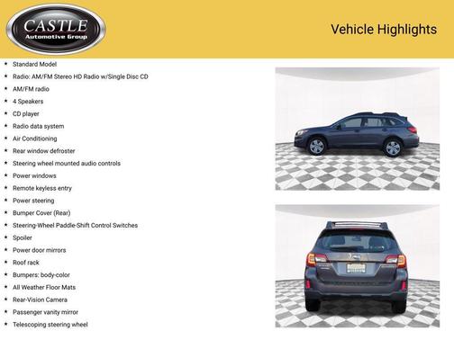 2015 Subaru Outback 2.5i