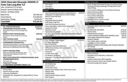 2026 Chevrolet Silverado 3500 LT