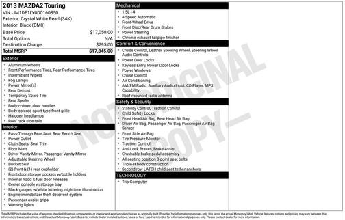 2013 Mazda Mazda2 Touring