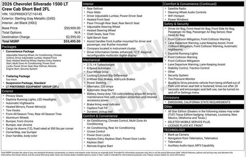 2026 Chevrolet Silverado 1500 LT