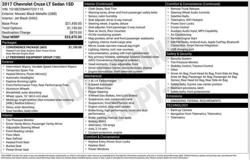 2017 Chevrolet Cruze LT