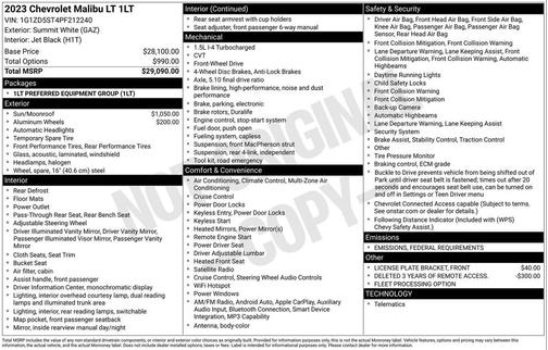 2023 Chevrolet Malibu FWD 1LT