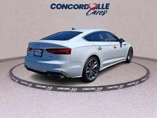 Glacier White 2023 Audi A5 Sportback 45 S Line Premium Plus