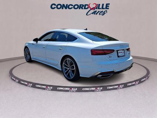 Glacier White 2023 Audi A5 Sportback 45 S Line Premium Plus
