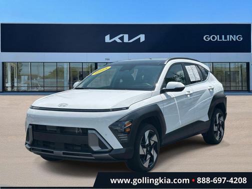 Atlas White 2025 Hyundai KONA Limited