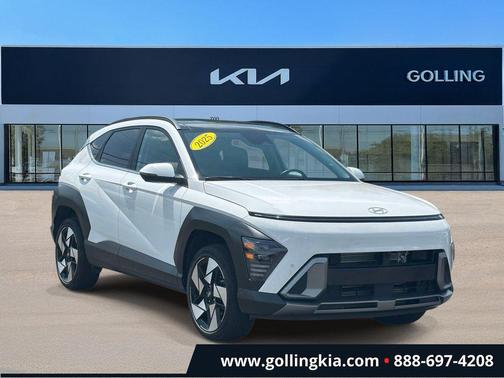 Atlas White 2025 Hyundai KONA Limited