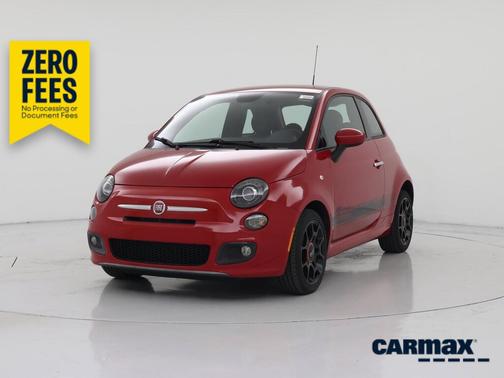 Red 2015 FIAT 500 Sport