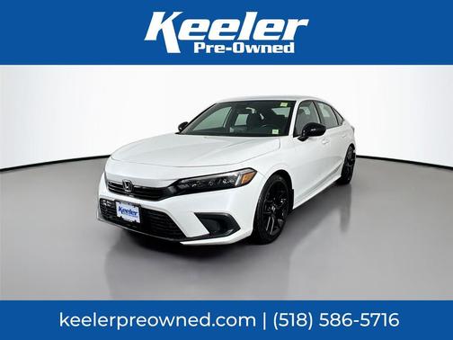 Platinum White Pearl 2024 Honda Civic Sport
