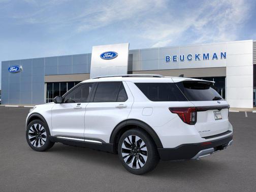 Star White Metallic Tri-Coat 2026 Ford Explorer Platinum