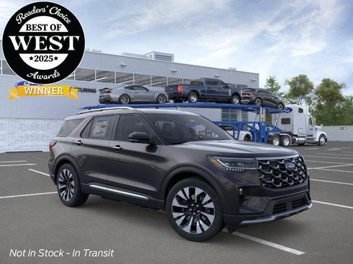 Agate Black Metallic 2026 Ford Explorer Platinum
