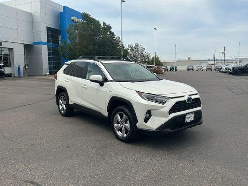 Blizzard Pearl 2021 Toyota RAV4 Hybrid XLE Premium