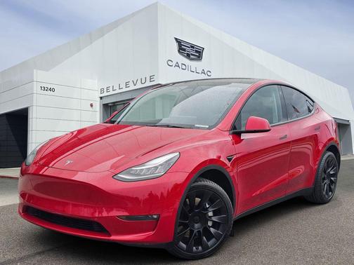 Red Multi-Coat 2021 Tesla Model Y Long Range Dual Motor All-Wheel Drive