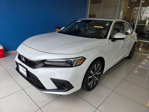 Platinum White 2024 Honda Civic EX-L
