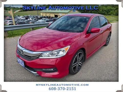 Red 2017 Honda Accord Sport SE