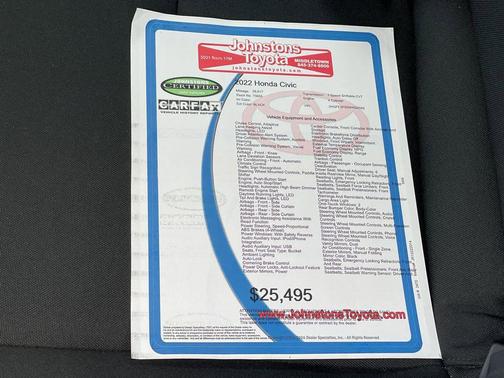Crystal Black Pearl 2022 Honda Civic Sport
