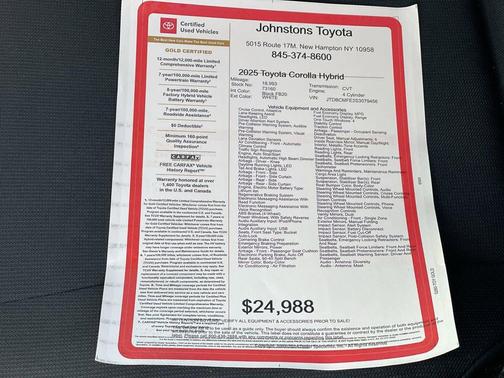 2025 Toyota Corolla Hybrid SE