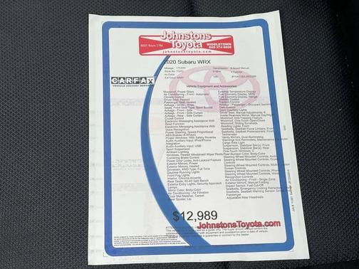 2020 Subaru WRX Premium