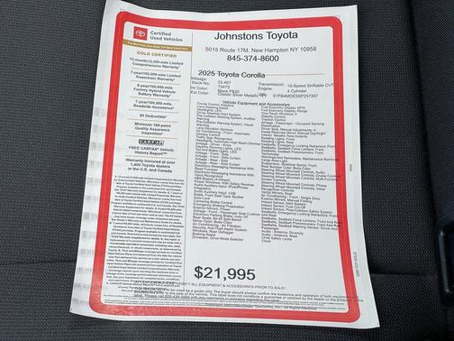 Classic Silver Metallic 2025 Toyota Corolla LE