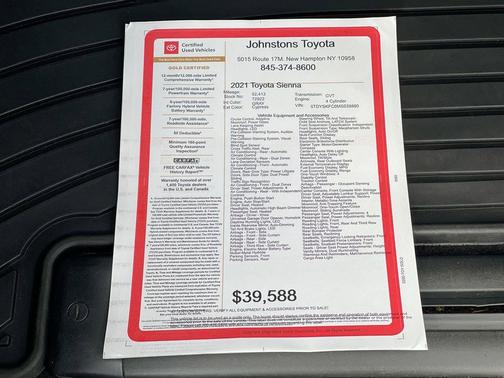 2021 Toyota Sienna XLE 7 Passenger