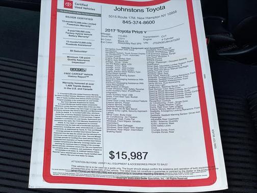 2017 Toyota Prius v Three