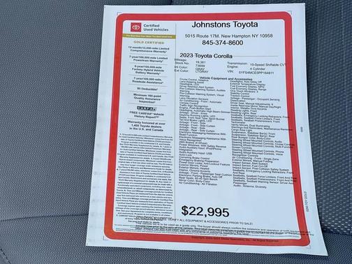Classic Silver Metallic 2023 Toyota Corolla SE