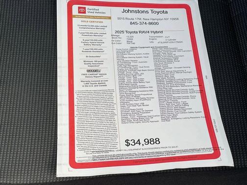 2025 Toyota RAV4 Hybrid SE