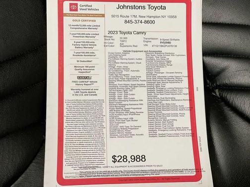 2023 Toyota Camry SE