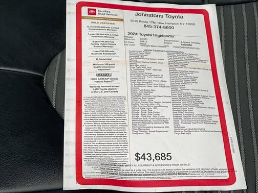 2024 Toyota Highlander XSE