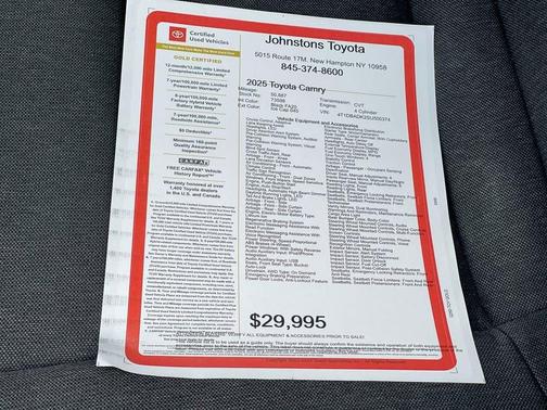 Ice Cap 2025 Toyota Camry LE