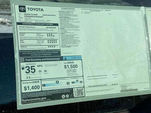 2026 Toyota Sienna Woodland Edition