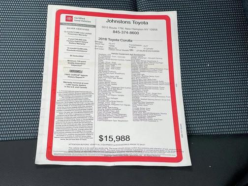 2016 Toyota Corolla S Plus