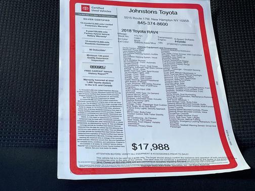 2018 Toyota RAV4 AWD (Natl)