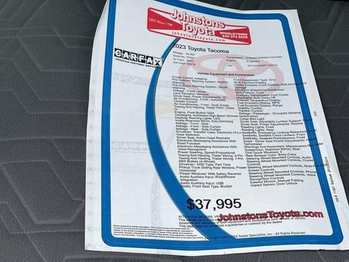 Ice Cap 2023 Toyota Tacoma TRD Sport