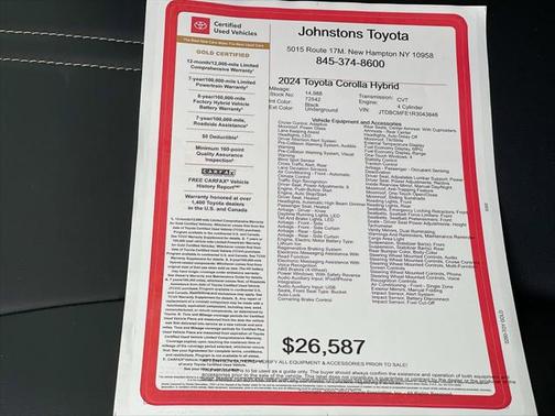 2024 Toyota Corolla Hybrid XLE