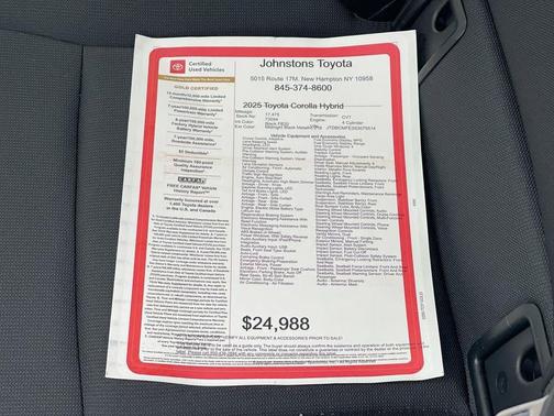 2025 Toyota Corolla Hybrid SE