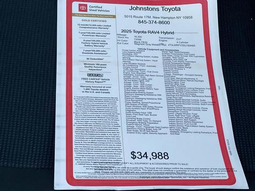 2025 Toyota RAV4 Hybrid SE