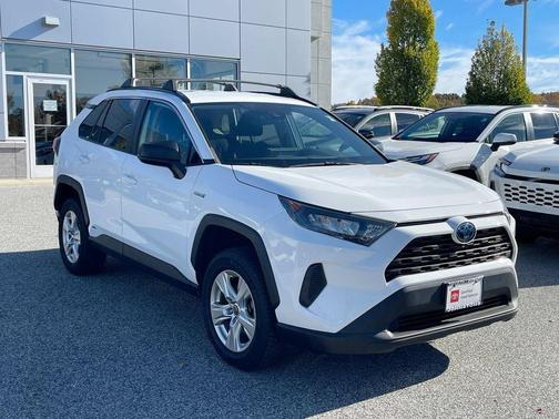 Super White 2021 Toyota RAV4 Hybrid LE