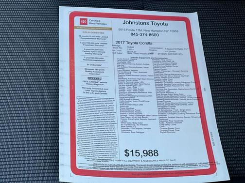 2017 Toyota Corolla SE