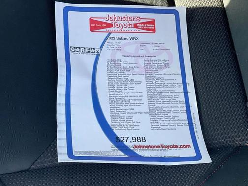 2022 Subaru WRX Premium