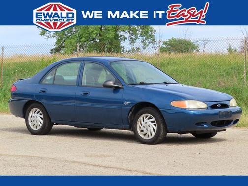 Atlantic Blue Clearcoat Metallic 1998 Ford Escort SE